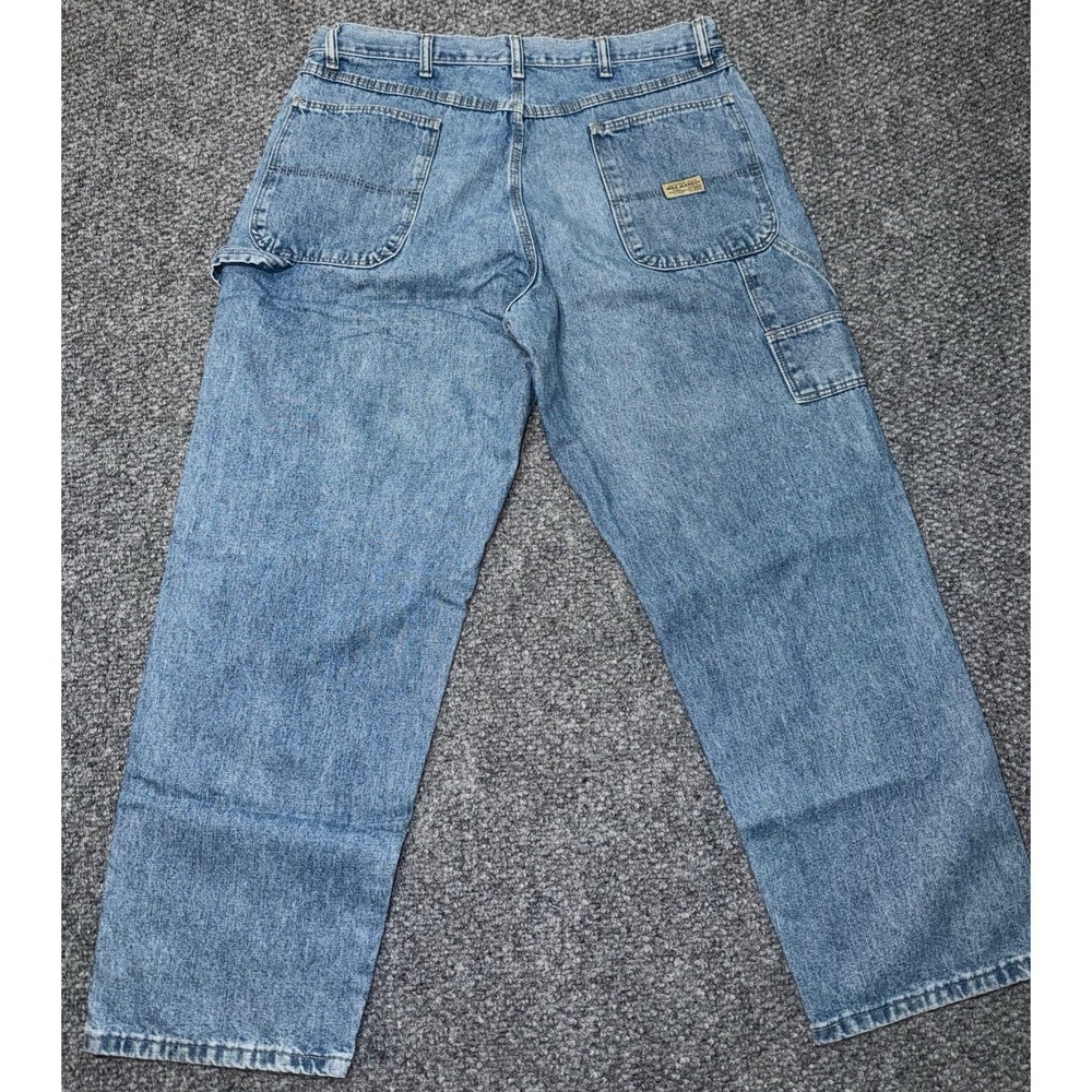 Wrangler Authentics Men's Carpenter Jeans 36x30 Light Wash - Picture 3 of 9